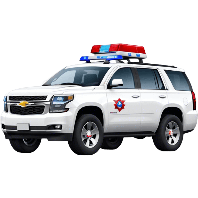 Emergency Response SUV - Chevrolet Tahoe (Model Year: 2021) (Iconic colour: White with red/blue sirens) emoji