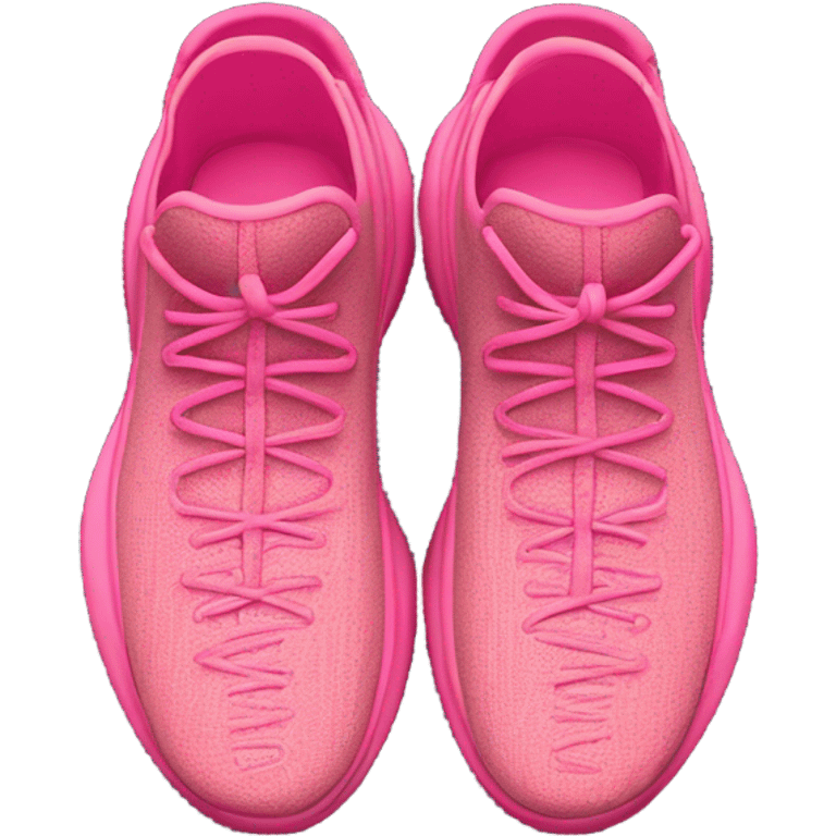 Yeezy shoes in pink emoji