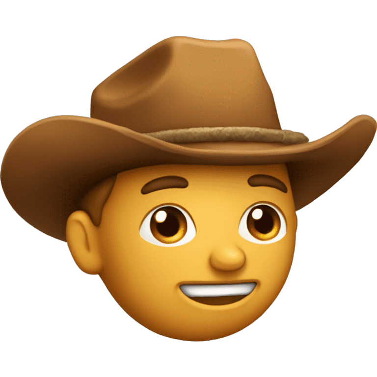 Nugget avec un visage et un hapeau de cow-boy  emoji