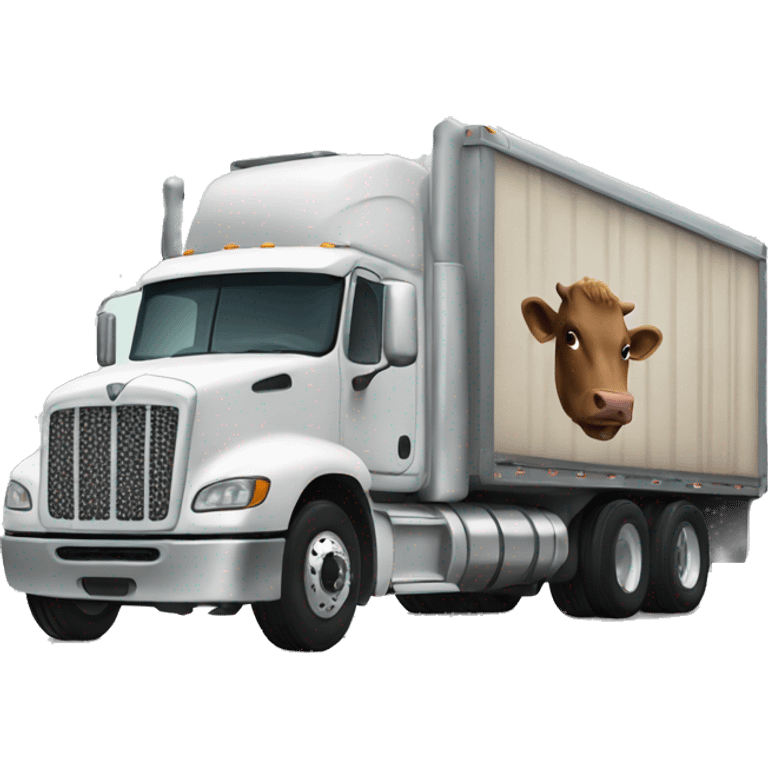 Cattle semi truck  emoji