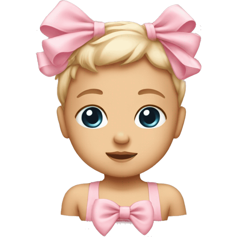 Baby pink bow emoji