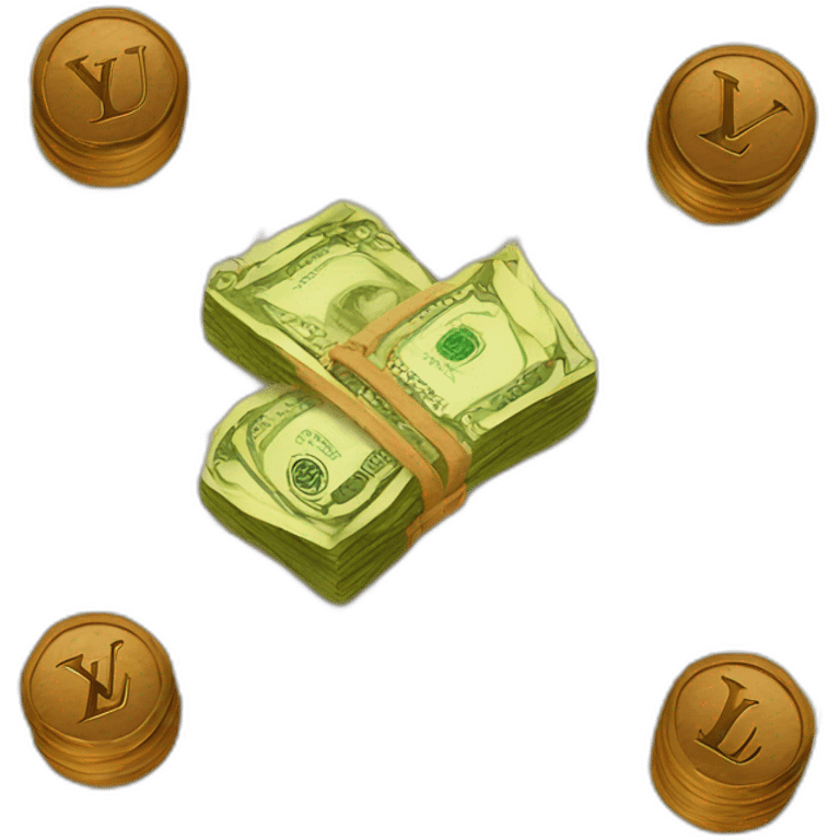 Louis Vuitton money emoji