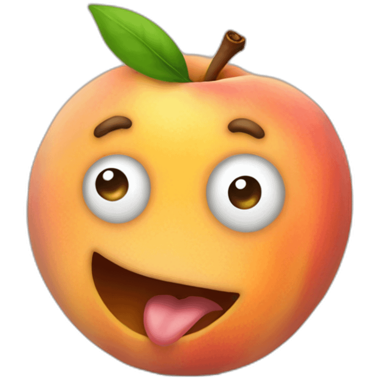 Smelly peach emoji