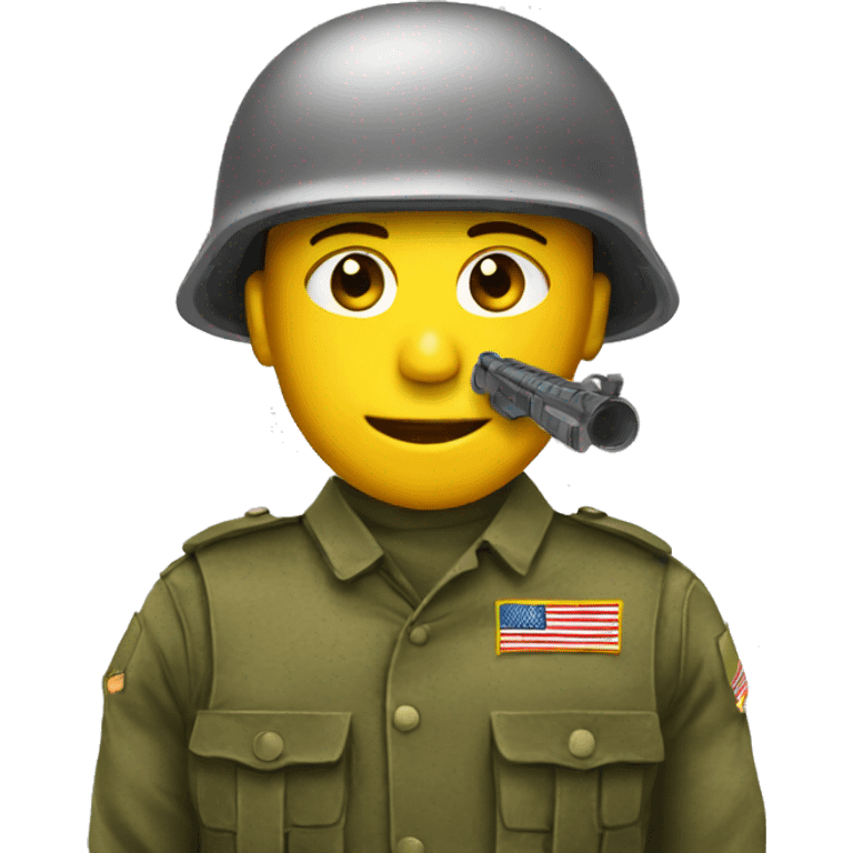 Salute emoji with soldier helmet emoji