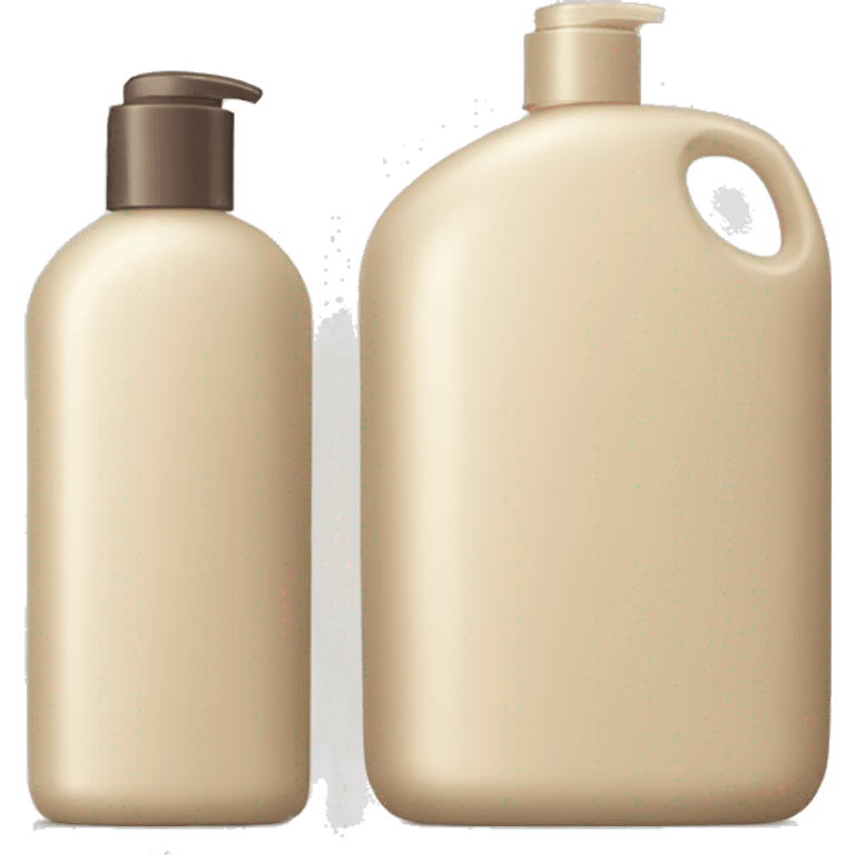 hair shampoo and conditioner bottle beige emoji