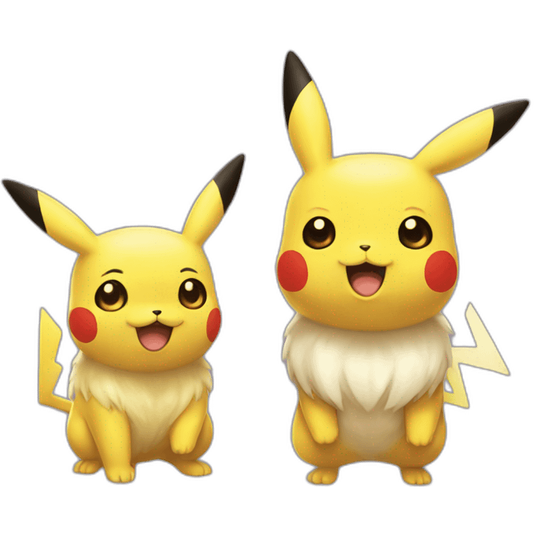 Evoli et pikachu emoji