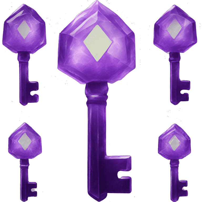 glassy amethyst key emoji