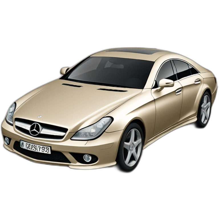 Mercedes CLS w219 color champagne front view emoji