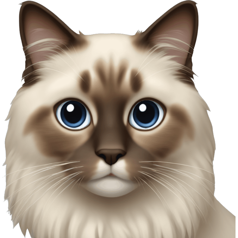 Brown point ragdoll cat emoji