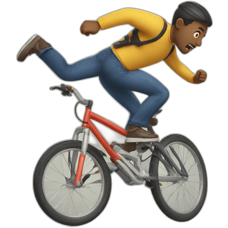 man falling off his bike emoji