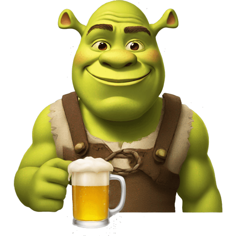 (SHREK), drinking beer emoji