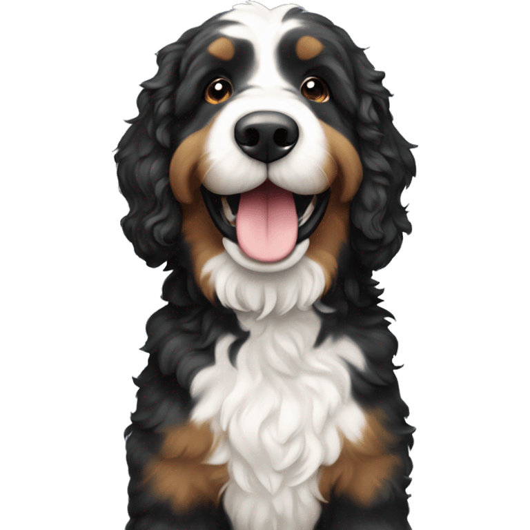 Bernedoodle smiling emoji