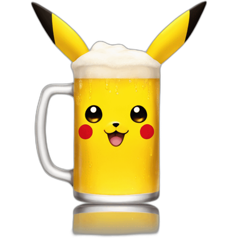 Pikachu-drink-beer emoji