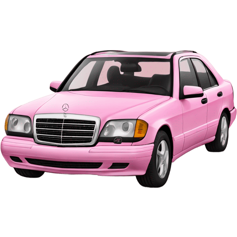 Mercedes Benz pink with white back griund emoji