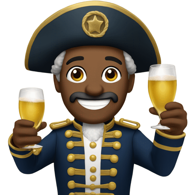 Captain Barbosa toasts happy new year emoji