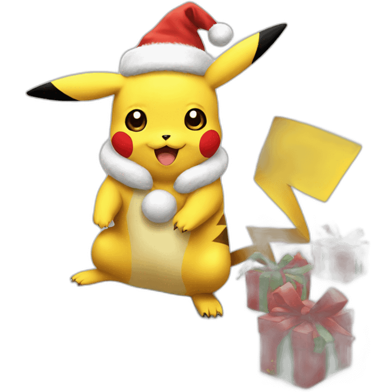 pikachu christmas emoji