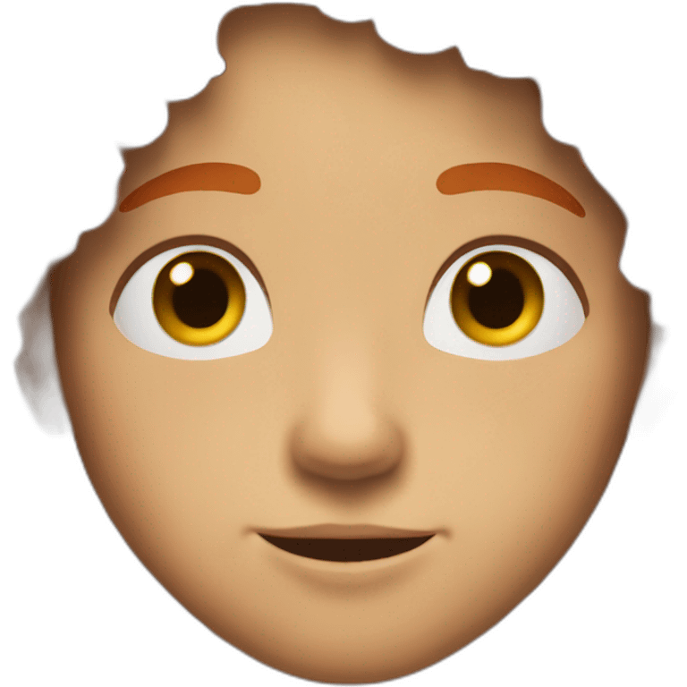 A boy with red hair with brown and freckles on his face and nose. emoji