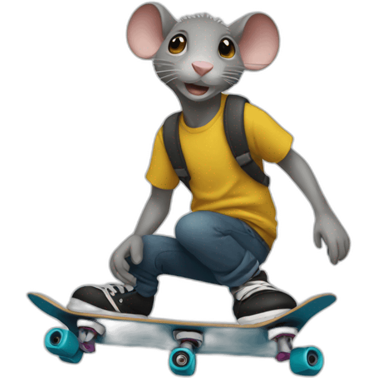 Rato no skate emoji