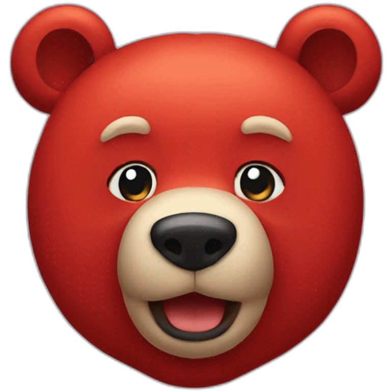 Red bear emoji