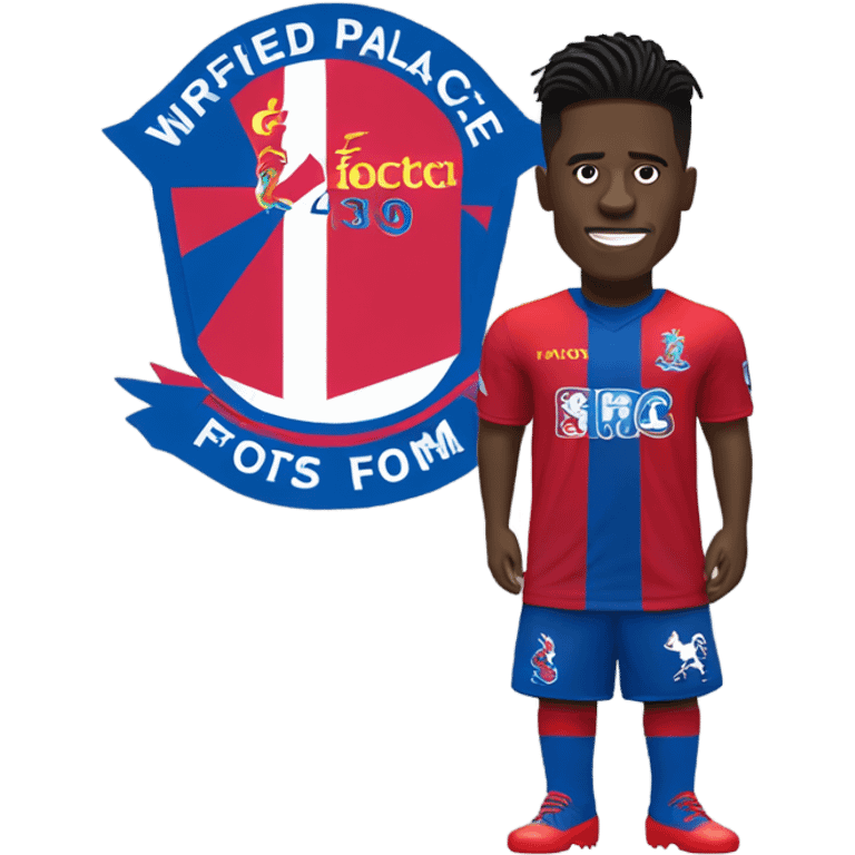 Wilfried Zaha in a Crystal Palace FC kit emoji