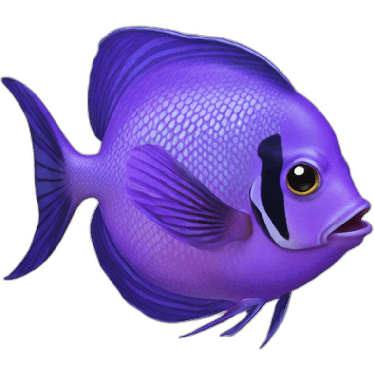 Purple tang fish  emoji