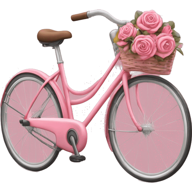 Bici rosa con sopra scritto alma con sopra una ragazza emoji