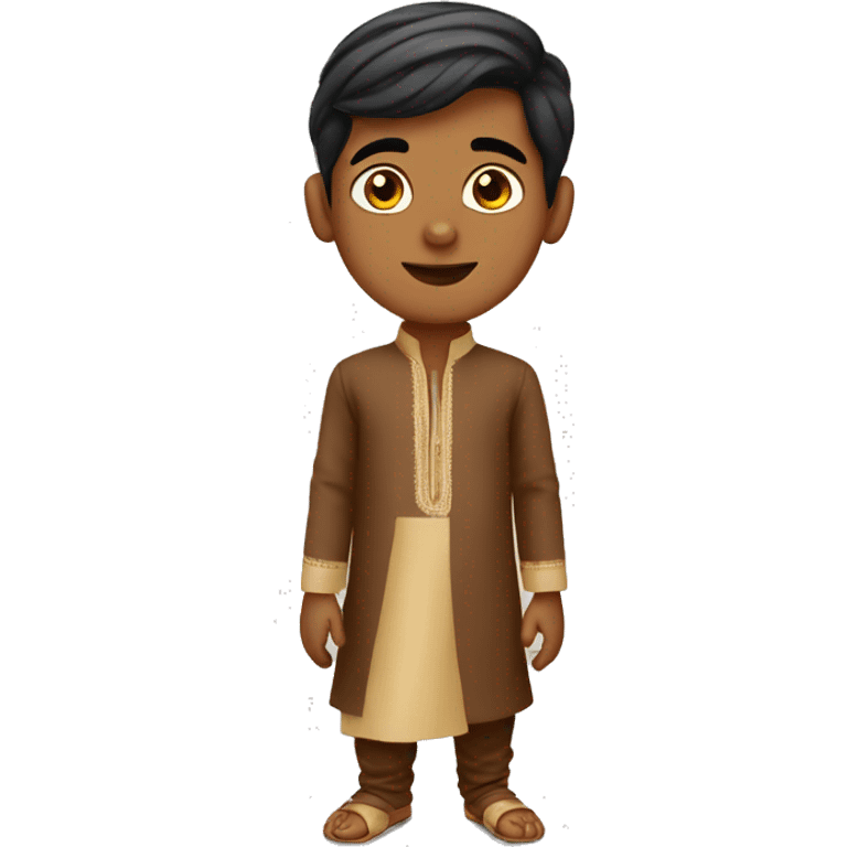 Boy in kurti and pagdi emoji