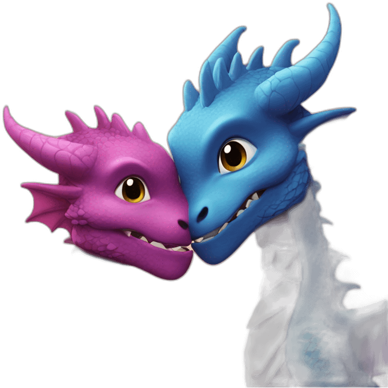 2 Dragon kisses  emoji