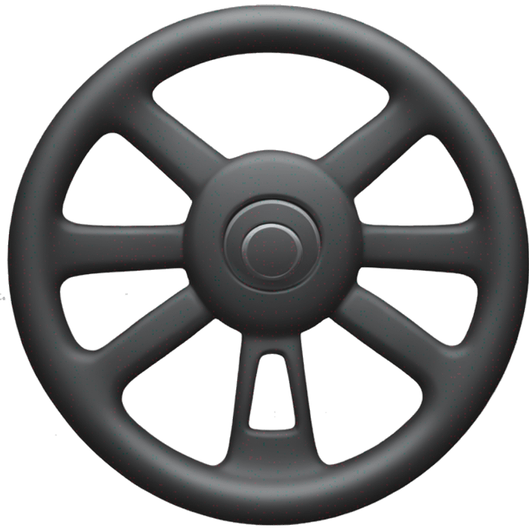 steering wheel with hand steering emoji