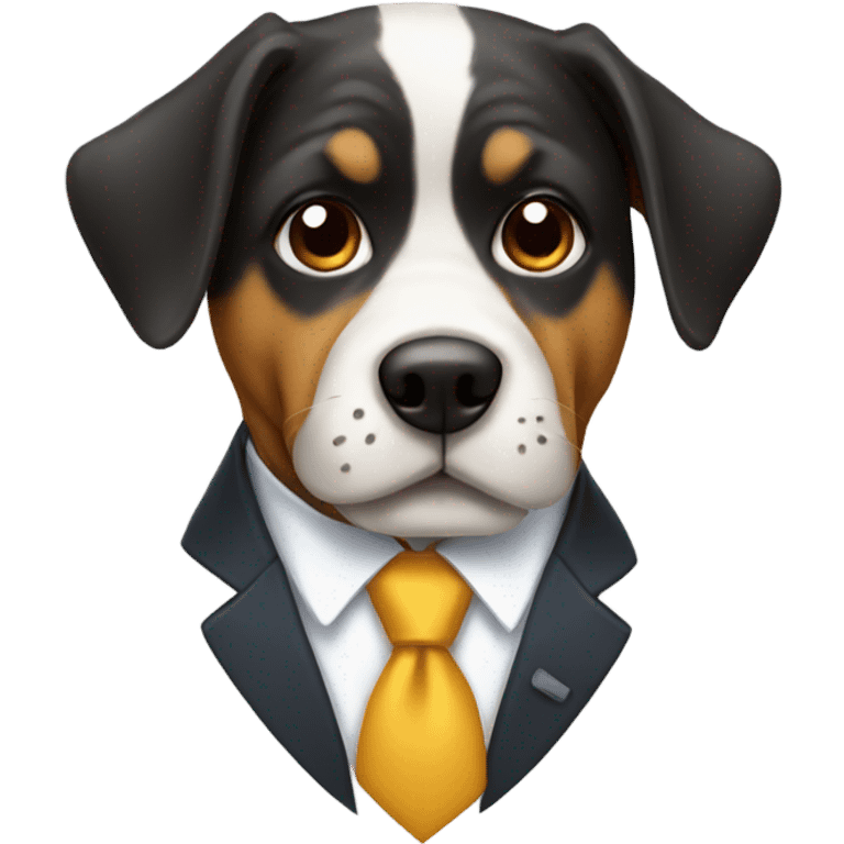 Dog with tie  emoji