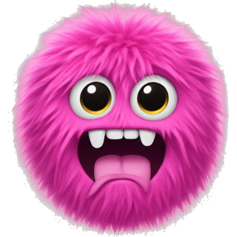 Pink furry monster emoji