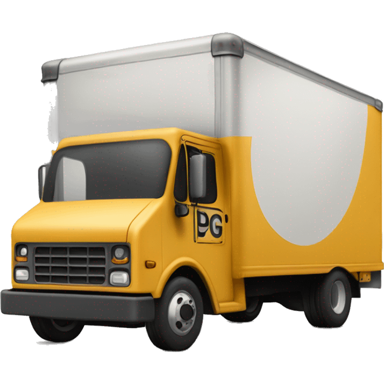 Boxtruck with letter "PGS” on the side emoji