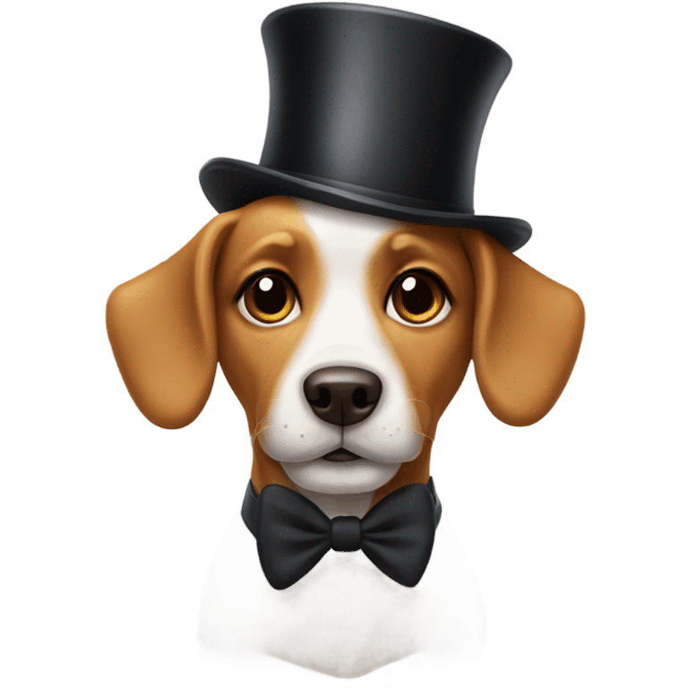 Doggy with a top hat emoji