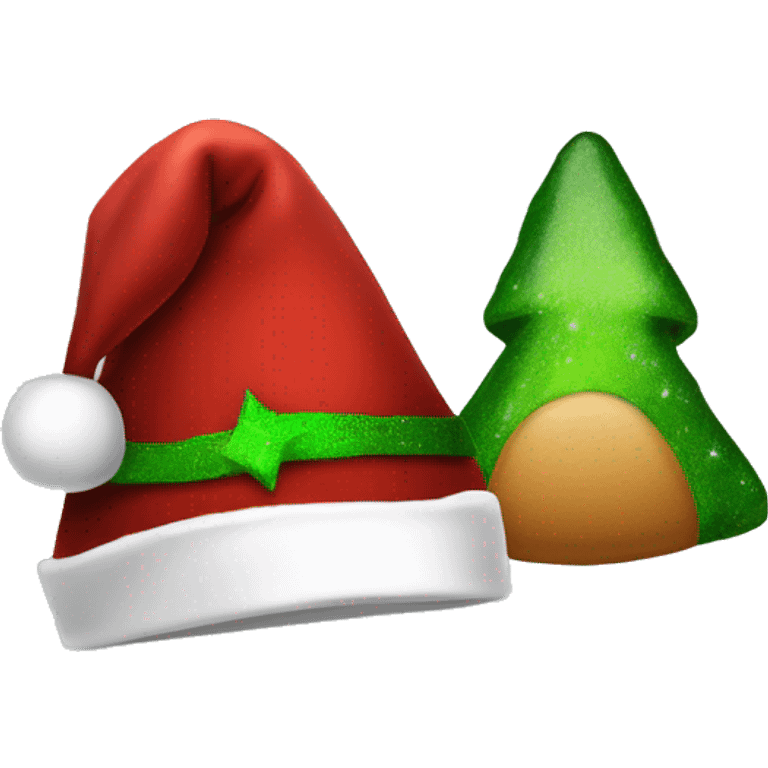 chistmas hat liver emoji