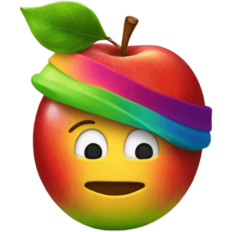 Apple with a hat on  emoji