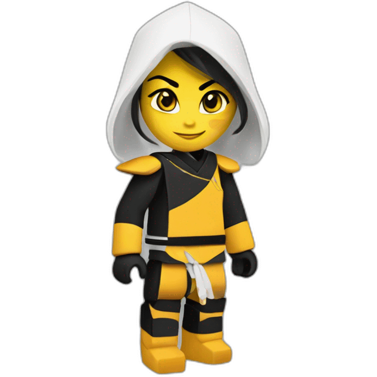 nya from ninjago in ninja suit emoji