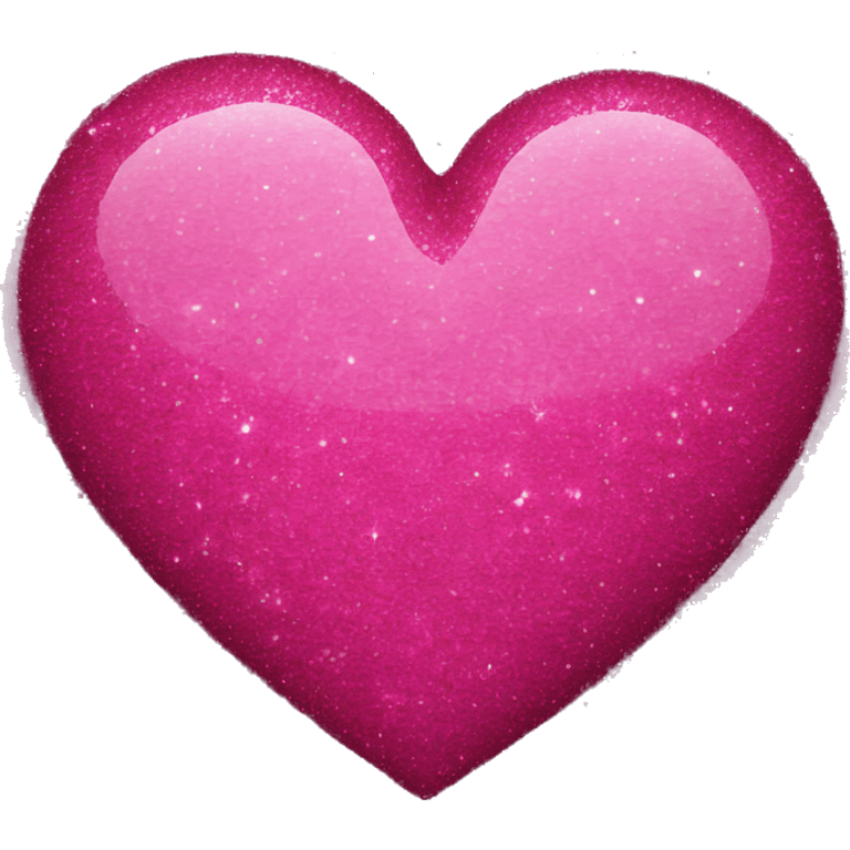 Deep pink glittery heart emoji