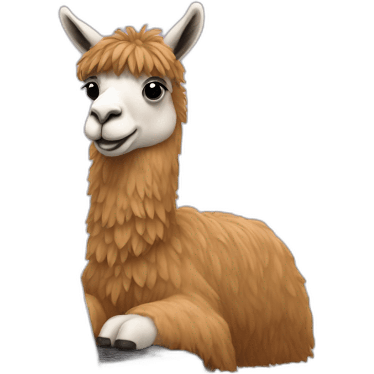 a llama typing on a laptop emoji