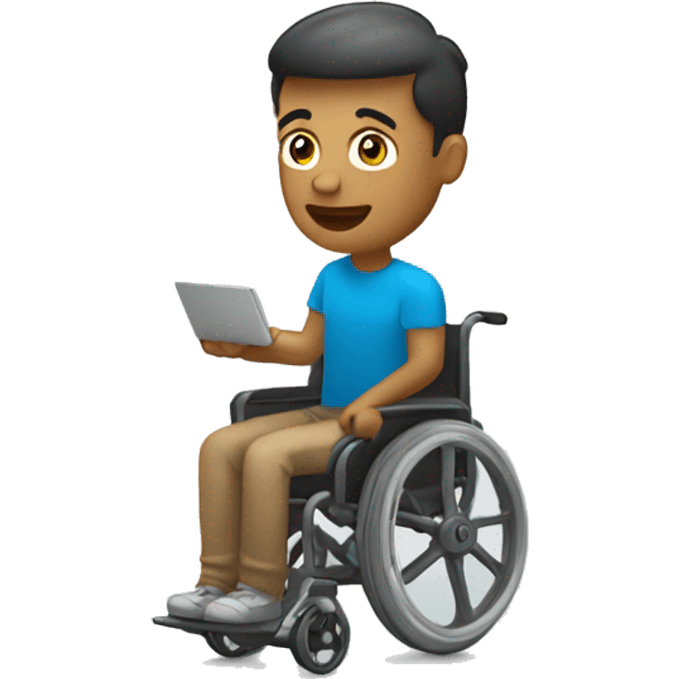 User accessibility with laptop and wheelchair emoji