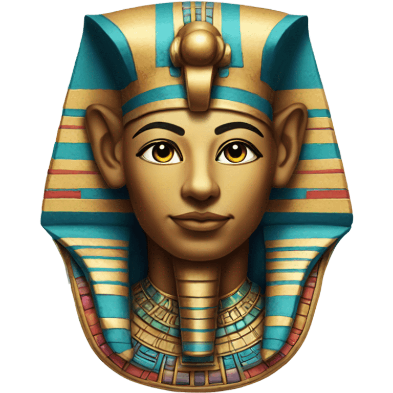 colourful statue of egypt god with cat face emoji