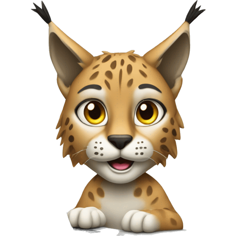 A lynx with a laptop emoji