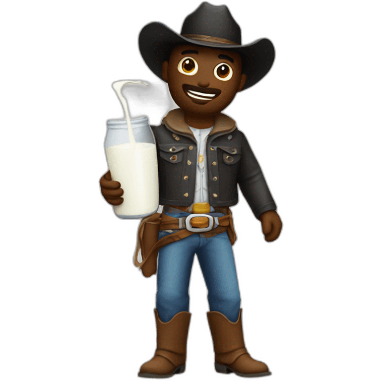 cowboy with milk emoji