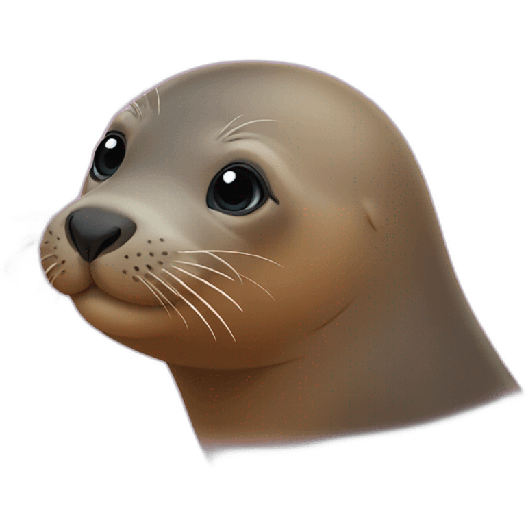 a sea lion in love emoji