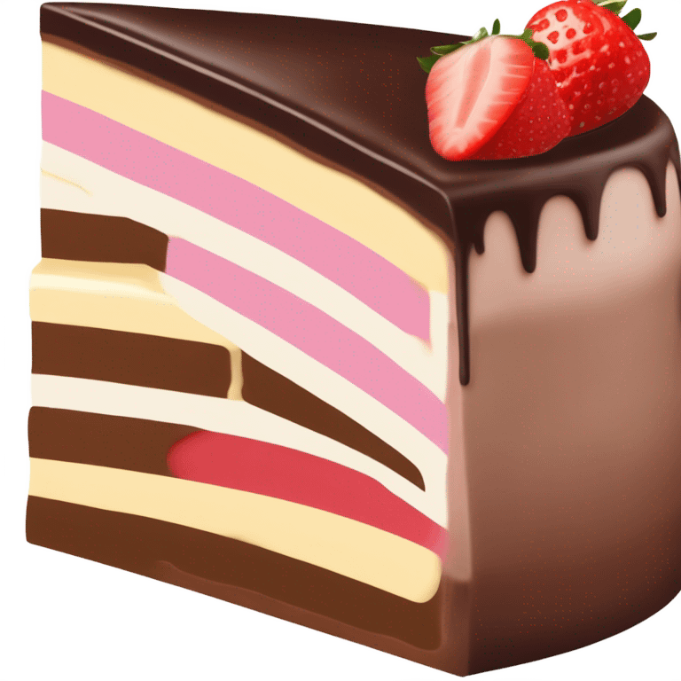 Neapolitan cake slice emoji