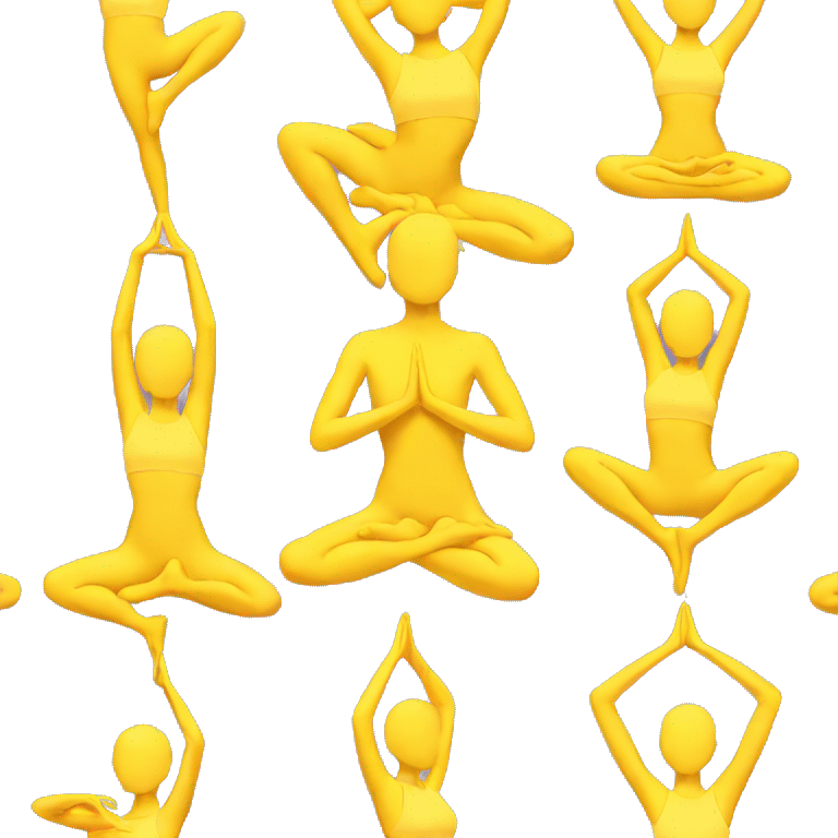 yellow person doing yoga emoji