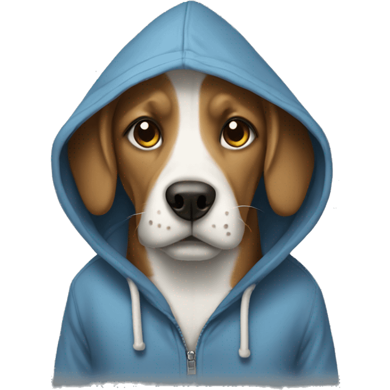 dog wearing hoodie emoji