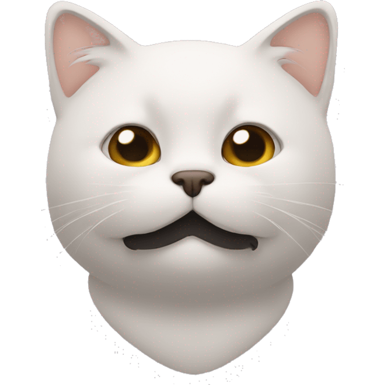 Un chat avec une moustache  emoji