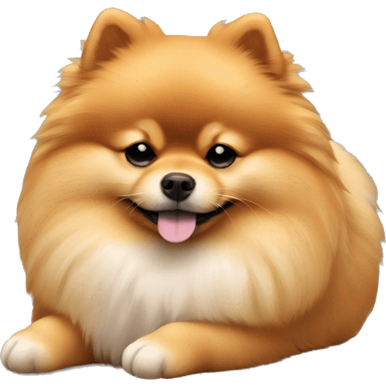 Sleeping Pomeranian emoji