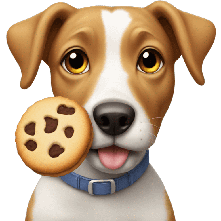 Dog eating a Cookie emoji