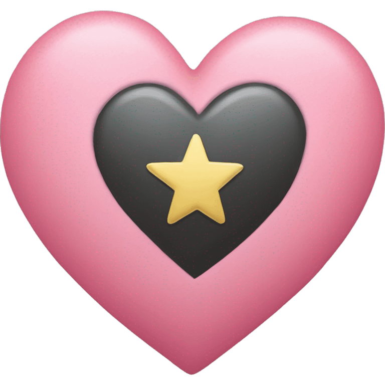 un corazón rosa con una estrella  emoji